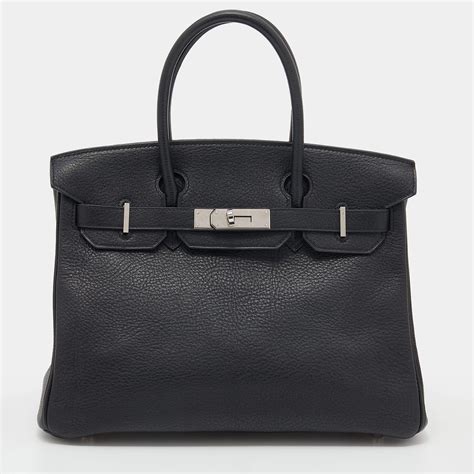 hermes black taurillon leather bag